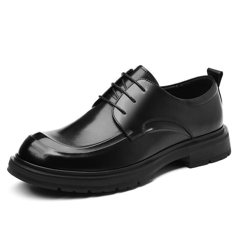 Hollow Leather Shoes Men's Plus Size Low-top Business