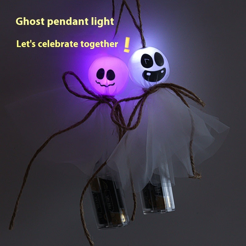 Halloween Ghost Dress Up Venue Layout Colorful Lights Led Lighting Chain Dujana147