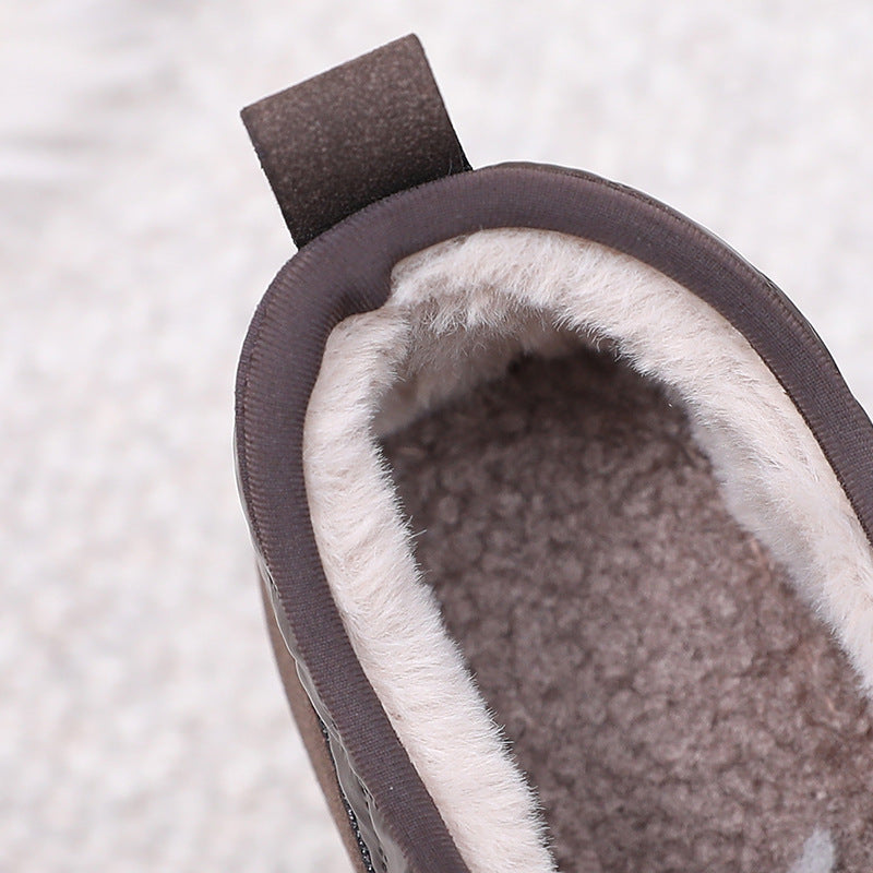 Waterproof Non-slip Snow Boots Fleece-lined Warm Leisure Cotton Shoes