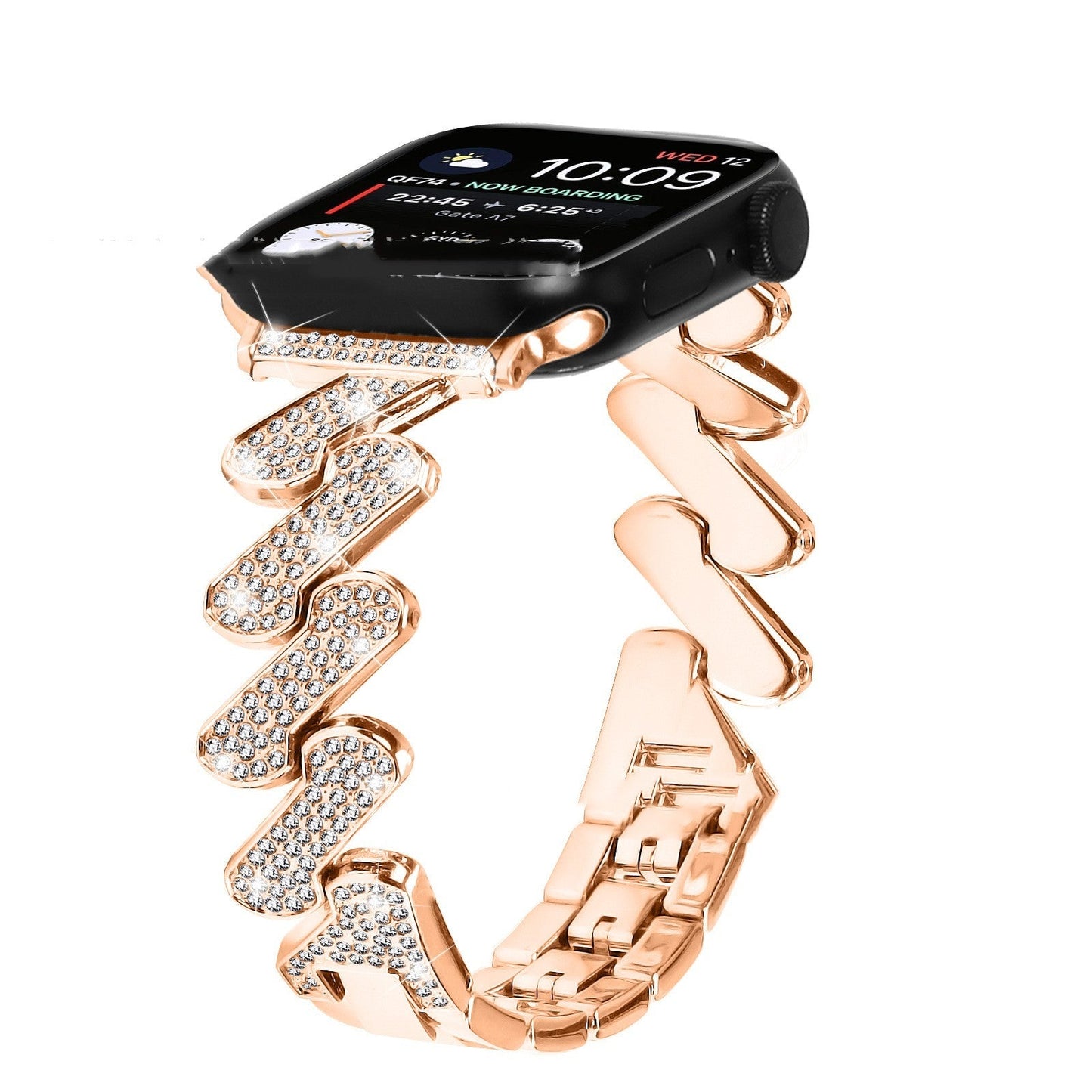 7-word Diamond-embedded Smart Watch Band Dujana147