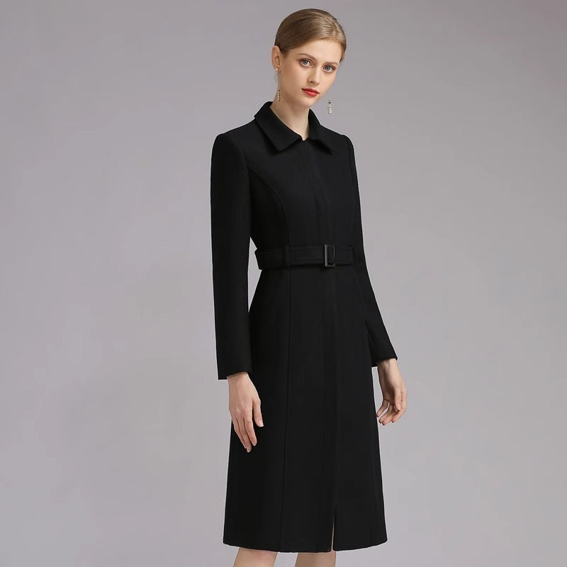 Wool Mid-length Hotel Front Stage Work Wear Clothes Coat