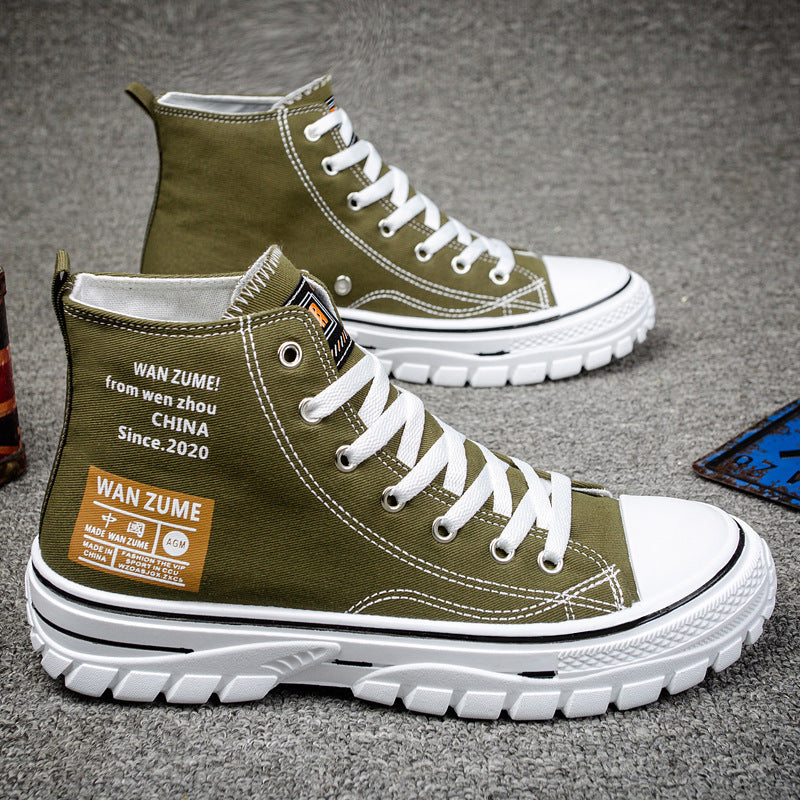 Men's High-top Canvas Shoes Trendy