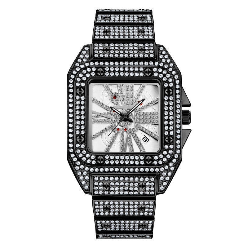 Hip Hop Full Diamond Large Dial Men's Quartz Watch Dujana147